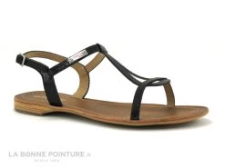 Tropeziennes HAMAT Noir Serpent - Sandale Plate Femme