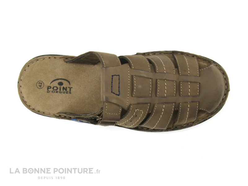 Point D Orgues TEJOSCAR - Sabot Homme Reglable Cuir Marron – Image 4