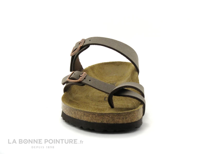 Birkenstock MAYARI Birko Flor Nubuck Mocca BK071061 - Tong – Image 2