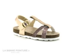 Autenti 689180 Rose Metal - Sandale Fille Avec Paillettes