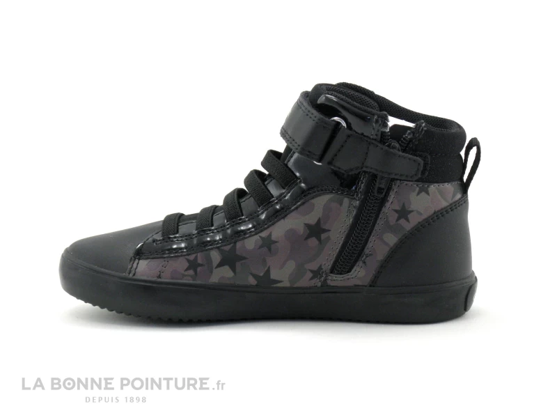 Geox J164NA GISLI Noir Argent - Etoiles - Basket Montante Fille – Image 3