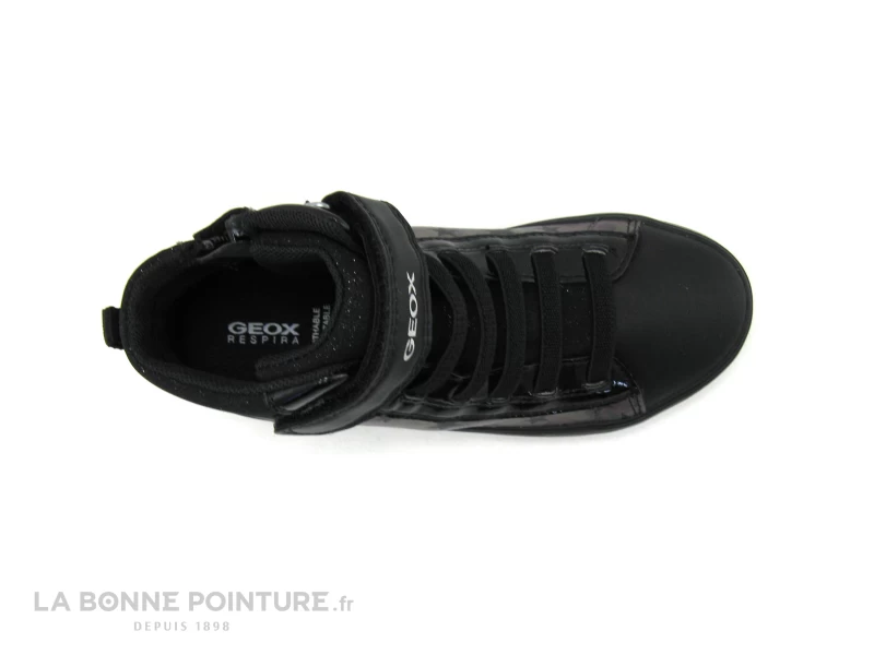 Geox J164NA GISLI Noir Argent - Etoiles - Basket Montante Fille – Image 6