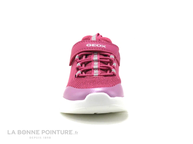 Geox ARIL J16DLB Fuchsia - Basket Fille Rose Avec Elastique Et Velcro – Image 2