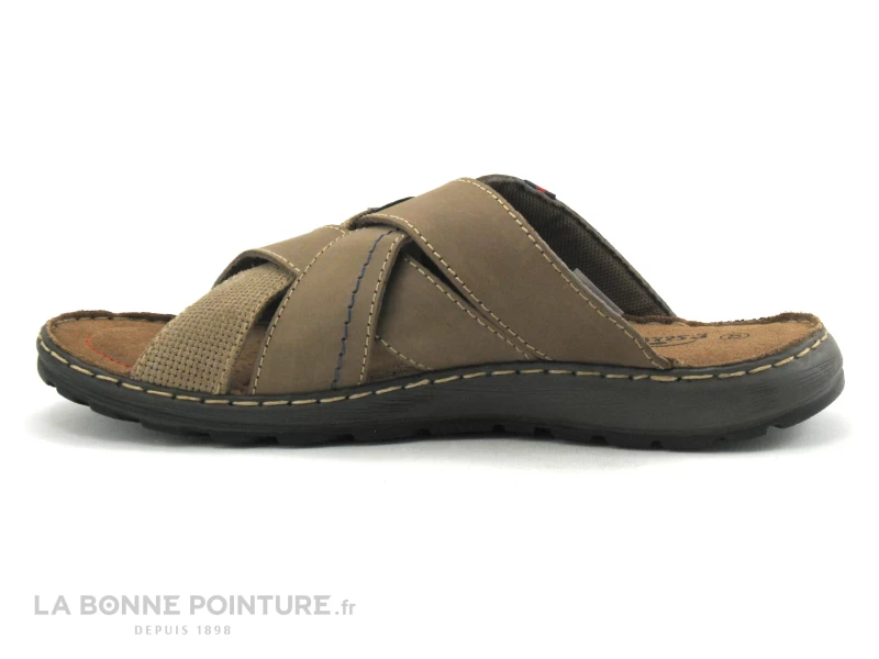 Point D Orgues EVION 17 Marron - Mule Homme - Brides Croisees – Image 3