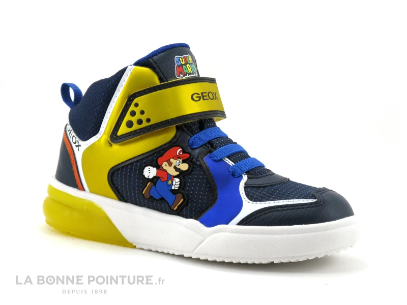 Geox SUPER-MARIO J169YD Grayjay Boy - Royal Yellow - Basket Montante Led – Image 5