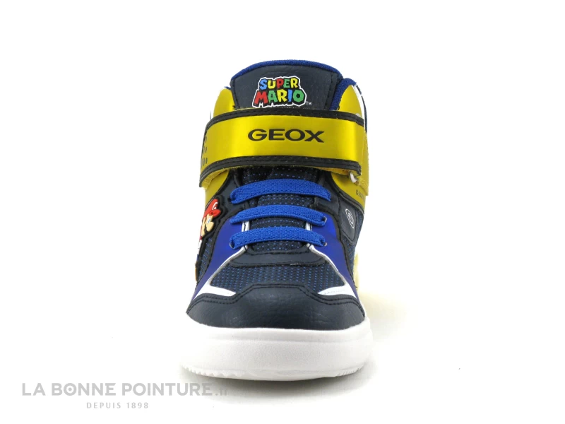 Geox SUPER-MARIO J169YD Grayjay Boy - Royal Yellow - Basket Montante Led – Image 2