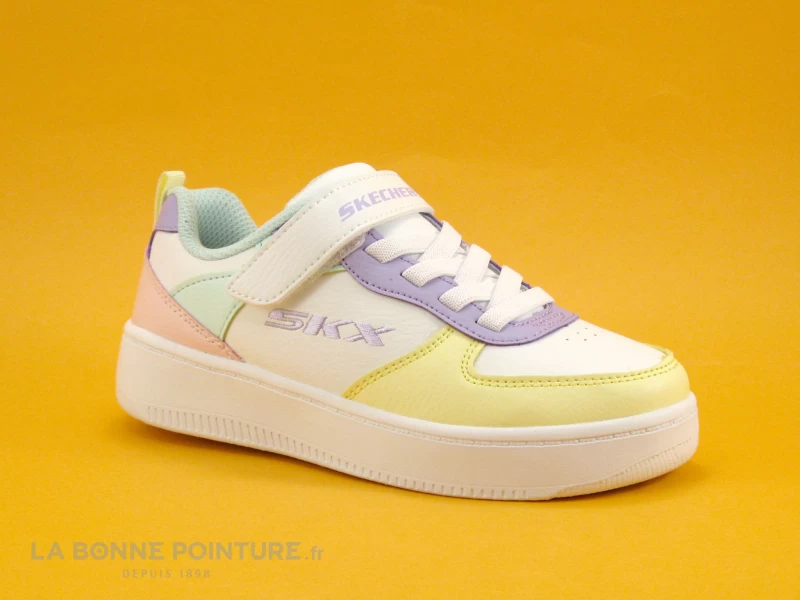 Skechers Street Girls - 310156L Sport Court - Basket Fille Blanc - Multi – Image 5