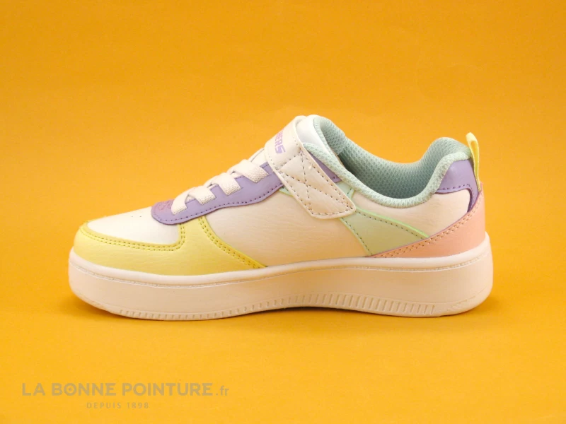 Skechers Street Girls - 310156L Sport Court - Basket Fille Blanc - Multi – Image 3