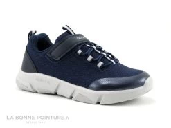 Geox ARIL J16DLB Navy - Sneakers Fille - Elastique Et Velcro
