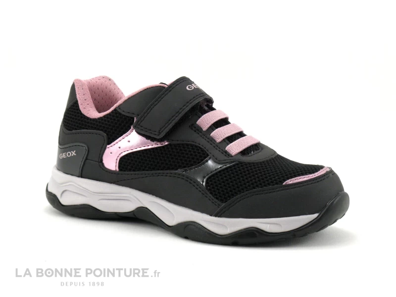 Geox CALCO J15CMA Black - Pink - Sneakers Fille