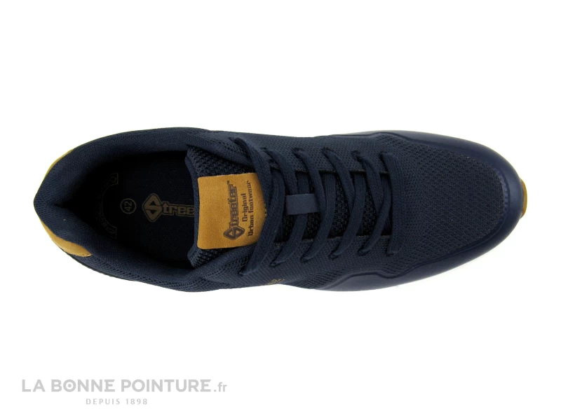 Streeter XABY Marine - Camel - Basket Homme En Maille Bleu Marine – Image 3