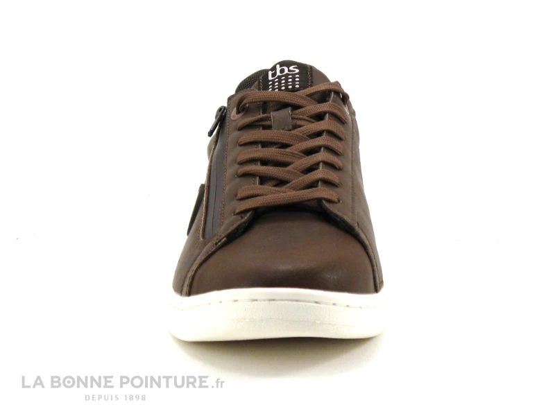Tbs LILLIAN B8095 Tan - Basket Cuir Marron Homme Avec Zip – Image 2