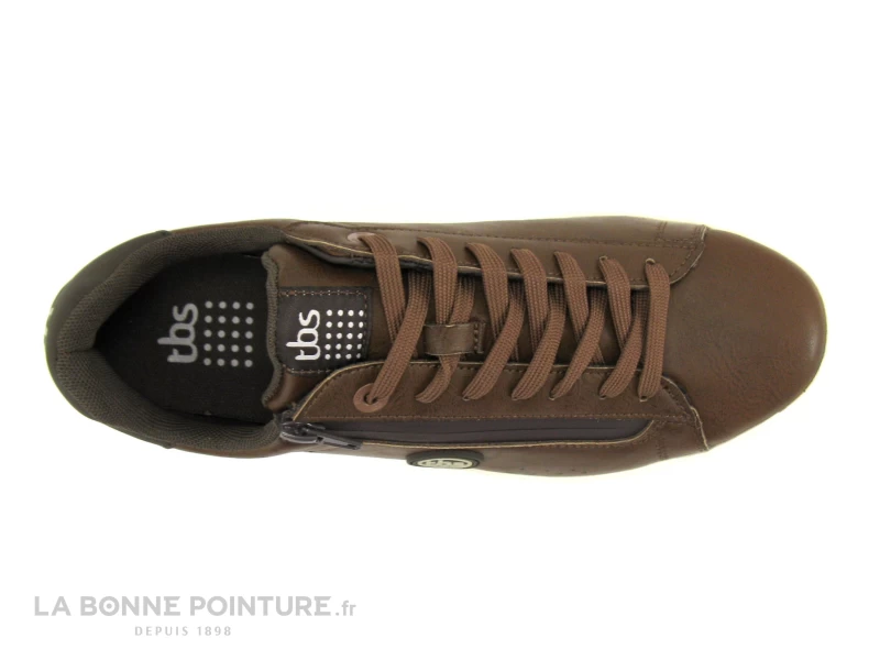 Tbs LILLIAN B8095 Tan - Basket Cuir Marron Homme Avec Zip – Image 6