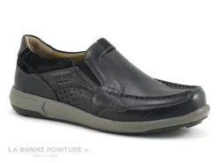 Josef Seibel 25319 Enrico Noir - Mocassin Confort Homme Cuir Noir