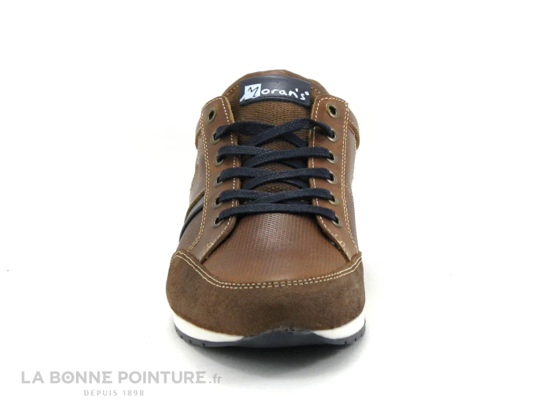 Morans SABAR Cognac - Basket Ville Homme Marron - Lacet Bleu – Image 2