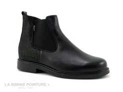 Bopy SELISOU Noir - Boots Chelsea Fille - Femme - Elastique Et Zip