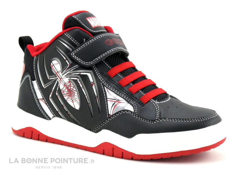 Geox Basket Spiderman - J267RC - Perth GARCON - Black - Red – Image 5