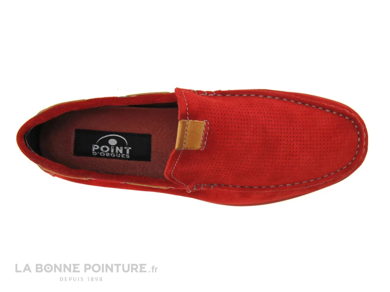 Point D Orgues POMOU Rouge - Mocassin Souple Homme – Image 4