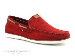 Point D Orgues POMOU Rouge - Mocassin Souple Homme