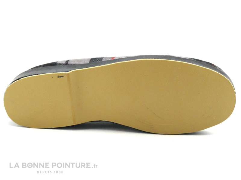 Ouf CLARET Gris Ecossais - Charentaise Homme Interieur Laine – Image 4