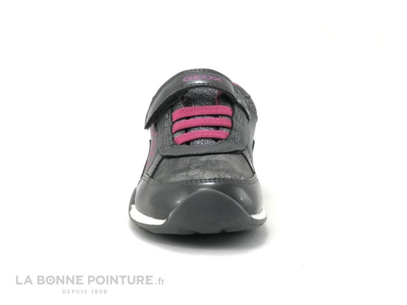 Geox JOCKER PLUS J04AUA Gris - Rose Fuchsia - Basket Fille – Image 2