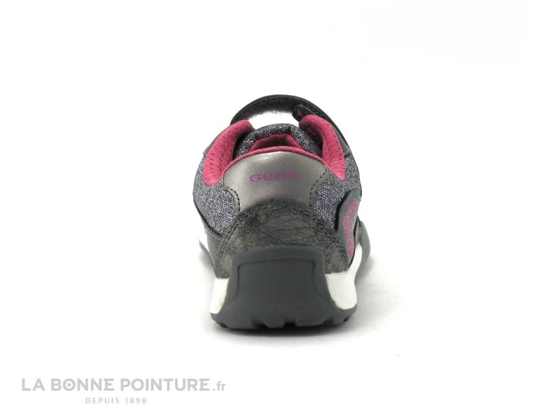 Geox JOCKER PLUS J04AUA Gris - Rose Fuchsia - Basket Fille – Image 4
