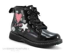 Dockers 49PS702 670 Noir - Graffitis - Boots Mode Fillette