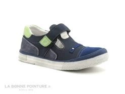 SK8 Noba - Bleu Marine - Vert - Chaussure Velcro GARCON