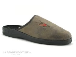 Lollans - Pantoufle Mule Homme Marron - 002B