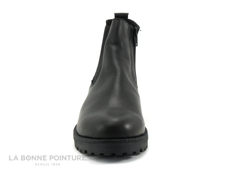 Bopy SELISE Noir - Boot Fille Cuir Noir - Semelle Avec Crampons – Image 2