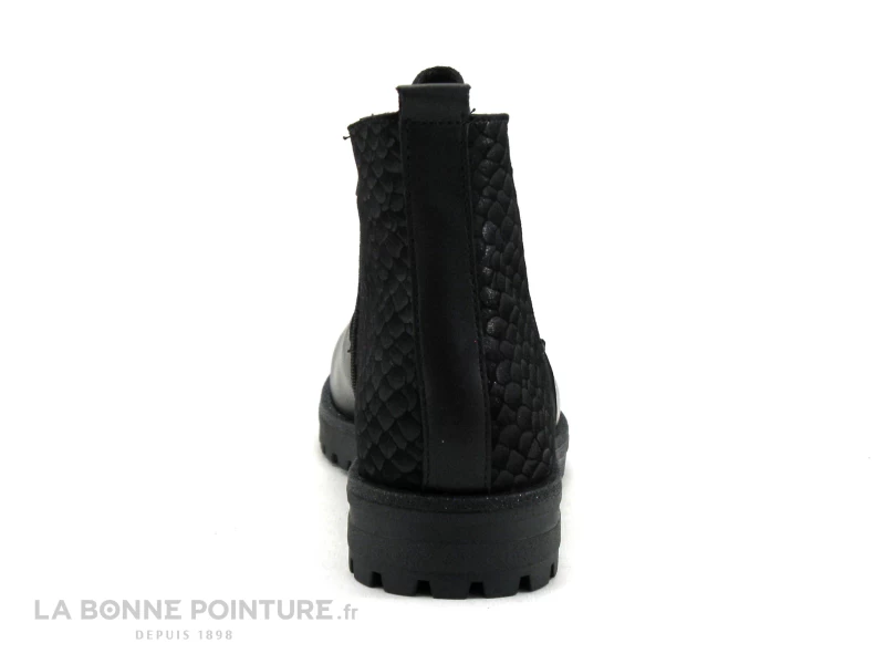 Bopy SELISE Noir - Boot Fille Cuir Noir - Semelle Avec Crampons – Image 4