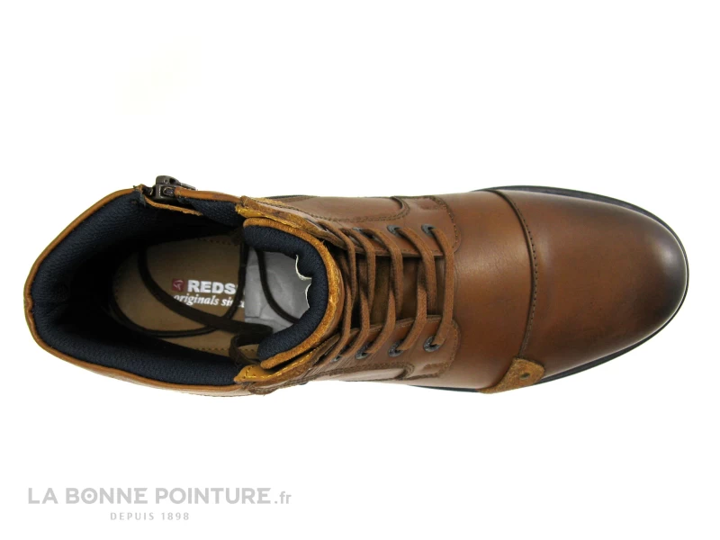 Redskins NITRO Cognac - Boots Homme Marron Avec Zip Et Lacet – Image 6