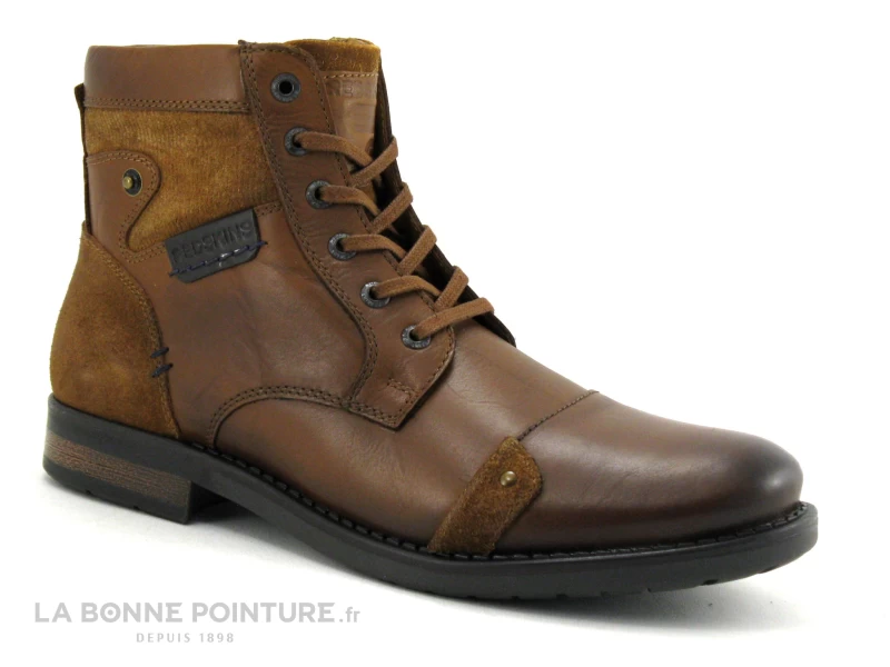 Redskins NITRO Cognac - Boots Homme Marron Avec Zip Et Lacet – Image 5