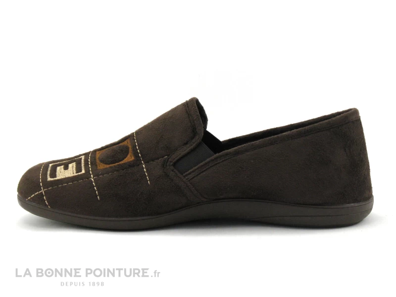 Koyuk 530776 Choco - Chausson Homme Velours Marron HOME – Image 2