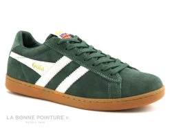 Gola EQUIPE Suede CMA495NA- Evergreen Off White Gum - Basket Homme