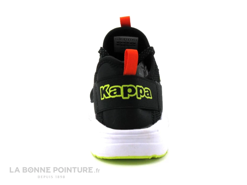 Kappa SAN PUERTO 36161RW A2L Black Orange Lime - Basket Noire Homme – Image 4