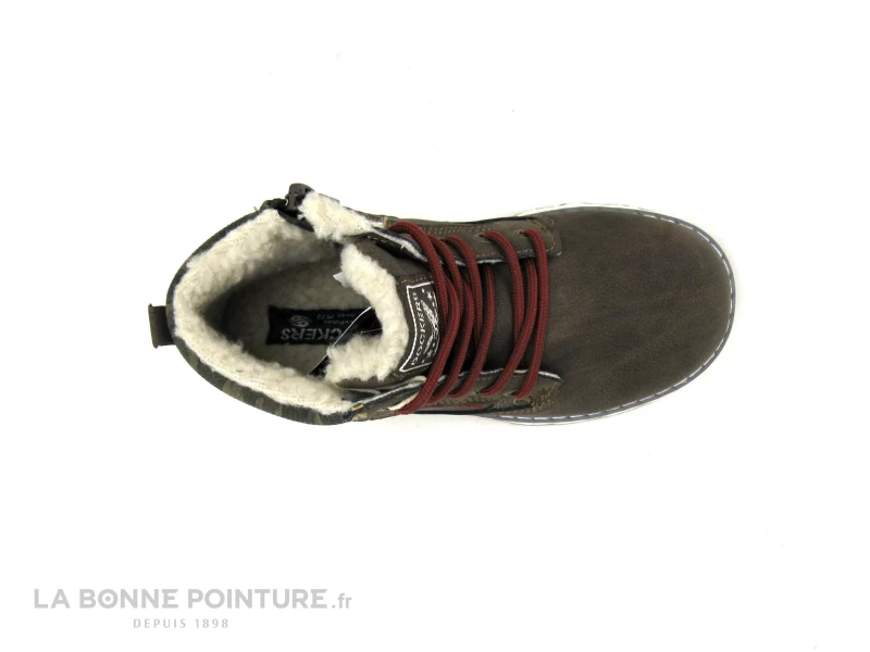 Dockers 49SU702 Marron - Lacet Rouge - Bottillon GARCON – Image 6