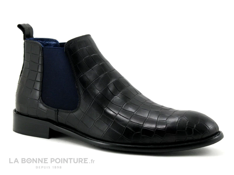 Kdopa MURRAY Noir - Boots Chelsea Homme Aspect Cuir Croco – Image 5