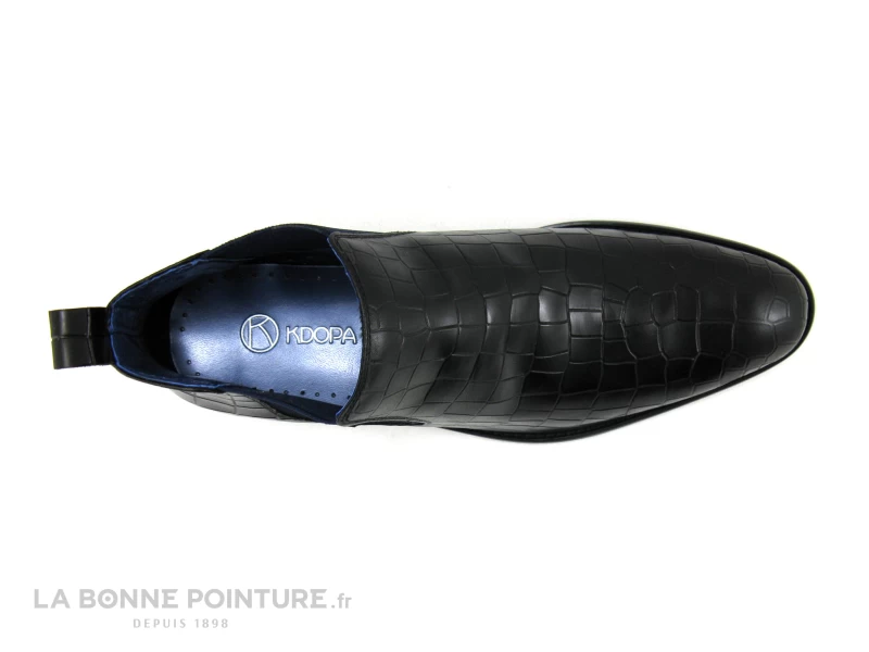 Kdopa MURRAY Noir - Boots Chelsea Homme Aspect Cuir Croco – Image 6