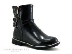 Wipop Wolys Noir-boots Fille Vernies Zip
