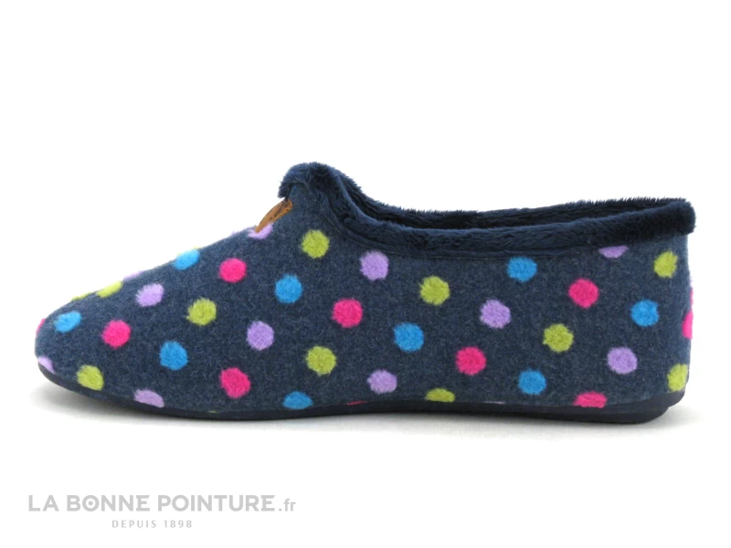 Ouf NADIS Marine - Pois Multicolores - Chausson Femme – Image 2