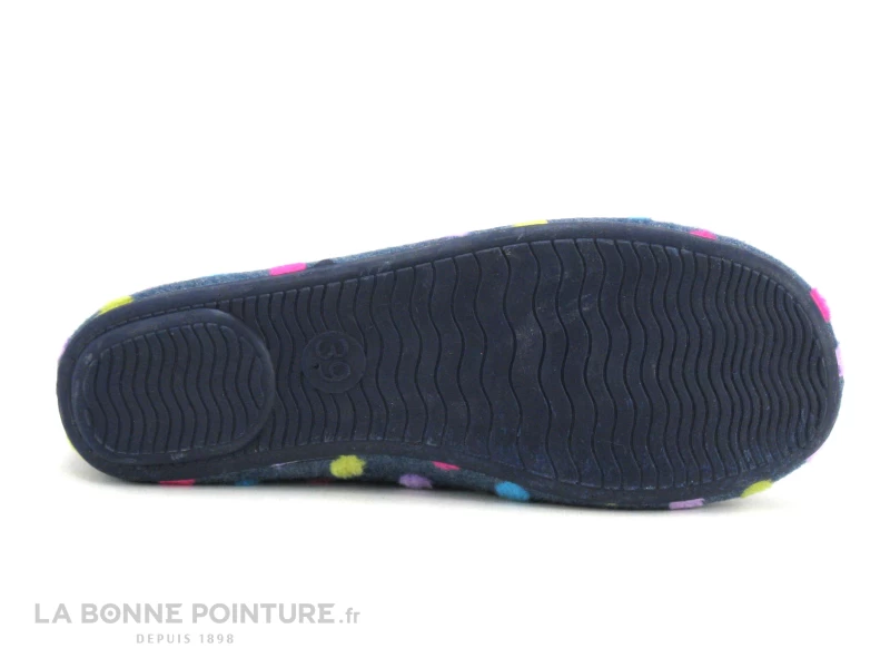 Ouf NADIS Marine - Pois Multicolores - Chausson Femme – Image 4