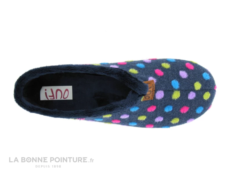 Ouf NADIS Marine - Pois Multicolores - Chausson Femme – Image 3