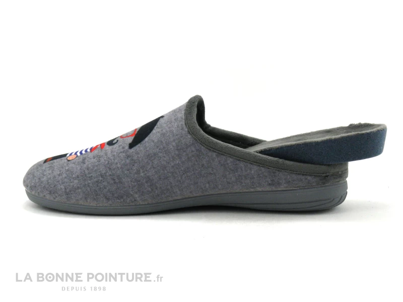 Maison Espadrille 6743-3 Gris - Bonhomme Moustachu Et Baguette – Image 4