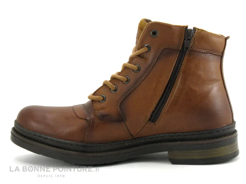 Redskins TRIOMPHE Cognac NS89147 - Boots Homme Cuir Marron – Image 3
