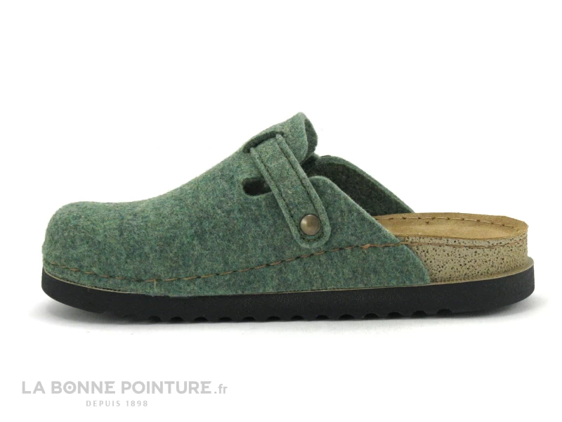 Ouf MOLIVIA Vert - Pantoufle Femme En Feutre Recycle – Image 2