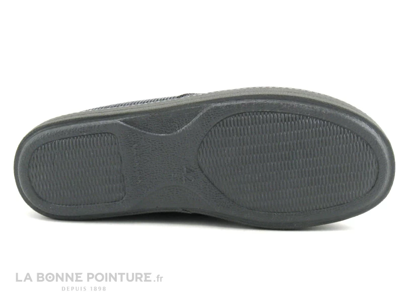 Ouf BARTIN Gris - Petit Carreaux - Ecusson - Chausson Homme – Image 4