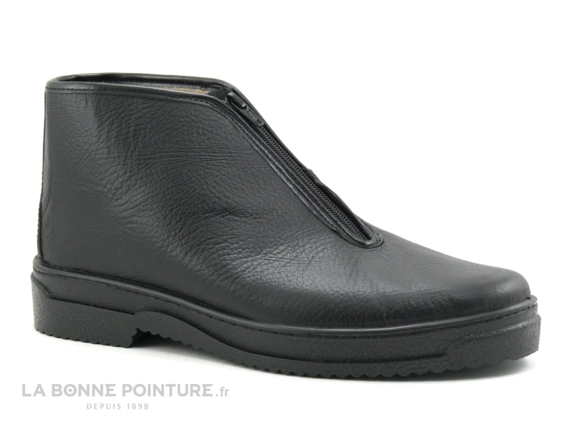 Moran's TORRO Boots Cuir Noir Fermeture éclair