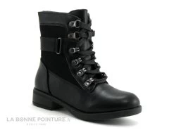 Wipop DALLIA Noir - Bottillon Fille Lacet Et Zip