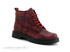 Bopy SIGMALA Rouge Ecossais - Boots Fille